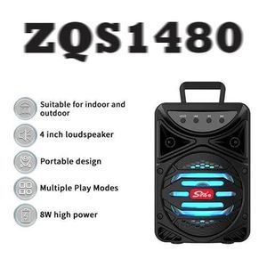 Singee Model ZQS-1480 Super Bass Wireless Portable Bluetooth Speaker – 20W Loud Stereo Sound, TWS Pairing, RGB LED Lights, IPX5 Water Resistant, FM Radio, TF Card & USB Support for Outdoor Home