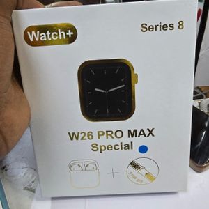 W26 Pro Max Smart Watch Series 8 with Bluetooth and Free Airpods for Seamless Fitness Tracking