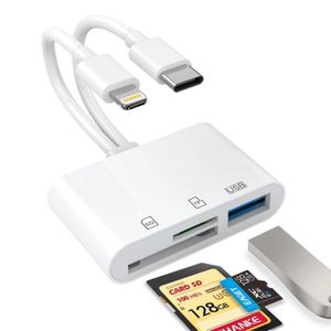 ShebSheb USB-C SD Card Reader for Type-C and Apple Devices, Dual-Port SD Card Adapter, Camera Memory Card Reader, Supports SD, Micro SD, USB 3.0, Plug and Play.