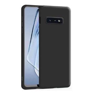 Soft Silicone Back Cover for Samsung Galaxy S10e - Black, anti-fingerprint, anti-scratch, durable silicone case