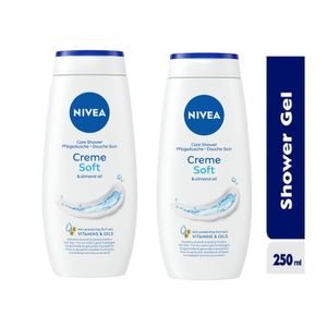 NIVEA CRÈME SOFT Shower Gel for Women- 250ml (Pack of 2).