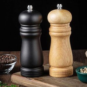  Pepper Mill, Manual Pepper Mill, Wooden Pepper Mill, Salt and Pepper Mill, Wood, Salt and Pepper Mill, Adjustable Fineness Mill, for Salt, Pepper, Cumin Black