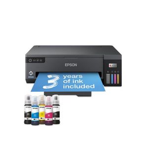 Epson EcoTank L11050 A3 printer Print only USB 2.0, Ethernet, Wi-Fi & Wi-Fi Direct, 4-colour inkjet printer Supports A3 & A4, Inkjet with EcoTank system print technology, spill-free ink refills, up to 7,000 pages, 1 year warranty.