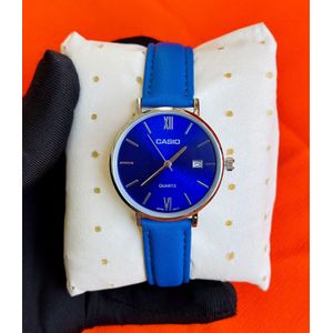 Casio watch,Durable Leather Straps,Date display,Water resistant piece