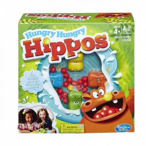 Hasbro Hungry Hungry Hippos 98936 – Fast-Paced Marble Chomping Board Game for Kids & Families – 2-4 Players, Ages 4+ – Includes 20 Marbles & Storage