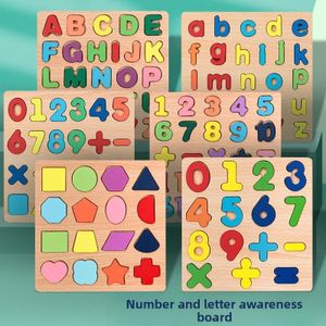 Kids alphabets letters Montessori Wooden Letter Puzzle Toys Alphabet