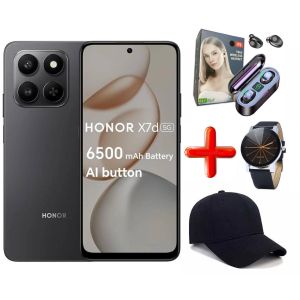 Honor X7D, 50MP, 8GB RAM + 256GB ROM Storage, 120Hz, 6500mAh, 6.77" - Black + f9+web+cap