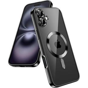  Luxury Electroplate Magnetic Charging Clear/Transparent Phone Case Cover for iPhone 17