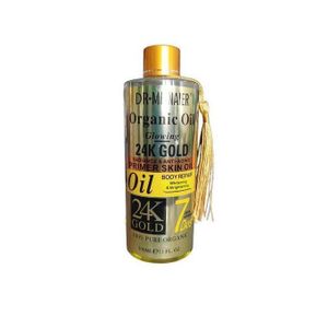 DR MEINAIER 24K Gold Radiance & Anti-Aging Primer Organic Glowing Face & Body Oil. Is Anti-aging, Clears Dark Spots, Thighs, Black Spots, Exfoliates, Moisturizes, Evens & Makes Complexion Clear