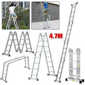 Aluminum Folding Step Extension Platform Ladder