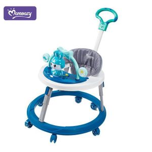 Momeasy Adjustable All-in-One Musical Baby Activity Walker with Parent Handle