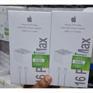 Apple  iPhone 16 Pro Max 35W USB-C Power Adapter with USB-C to C Cable – Fast Charging PD3.0