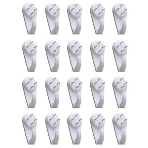 Concrete Wall Hooks, 20pcs Invisible Nail Hangers, No-Damage Wall Picture Hanger - Powerful Concrete & Drywall Hooks for Picture & Clock Hangers