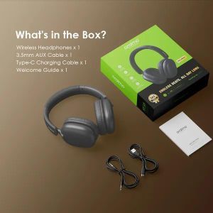Oraimo BoomPop Lite ENC Over-Ear Wireless Headphones – Deep Bass, Noise Reduction & Long Battery