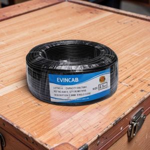 Evin 2.5mm Single Core Solid Stable Performance Low Resistance Flame Retardant Electrical Wiring Cable 
