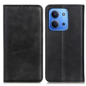 Xiaomi Redmi 15C Phone Case, Wallet-Style Black Retro Leather Flip Cover with All-Round Protection