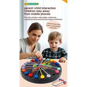 Board Games,Puzzle Toy, Stimulates Intelligence Parent-Child Interactive Toy Parent-Child Rope Untangling Game - Fun, Interactive Puzzle Game to Promote Family Bonding and Cognitive Development