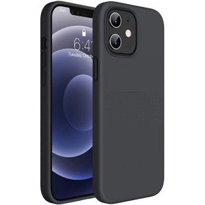 Black Soft Silicone Back Cover Case for iPhone 12 mini– Slim, Shockproof & Anti-Slip Protection