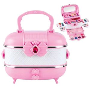  Portable Washable Kids Makeup Playset Vanity Case - Pink