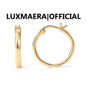 Luxmaera Yellow Gold Hoop Earrings for Women, Small Huggie Hoops