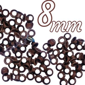 Health 50 Pieces Brown Eyelets 8mm