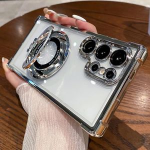 Galaxy Note10+ Clear Case with Magnetic Ring Holder – Four-Corner Drop Protection and Slim Fit Design