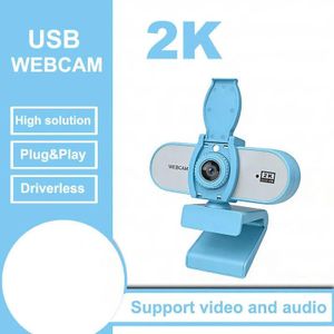 Clear 2K Webcam  Mini USB Web Camera With Microphones Web Cam Cover For Video Chats And Virtual Conferences For Desktop Laptop Computer