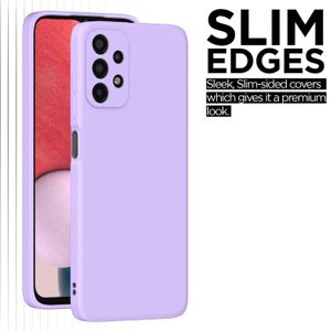 Soft Flexible Silicone Case for Samsung Galaxy A32, Shockproof Anti-Scratch Slim TPU Protective Back Cover (Purple)
