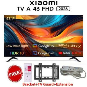 XIAOMI 43” FHD Smart TV Google Assistant, Chromecast Built-In, Dolby Audio, 1GB RAM + 8GB Storage, Slim Bezel-Less Design+FREE BRACKET+TV GUARD+EXTENSION