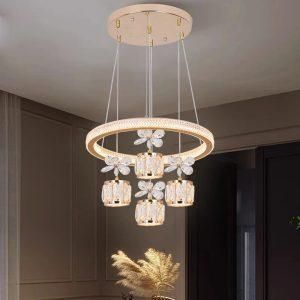 Moder led chandelier eith 3 lighting modes