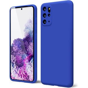 Soft Flexible Silicone Case for Samsung Galaxy S20 Plus, Shockproof Anti-Scratch Slim TPU Protective Back Cover (Blue)