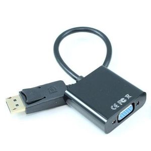 DisplayPort (Male) to VGA (Female) Adapter Cable Black Gold Plated