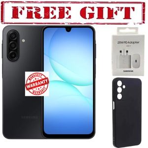 Samsung GALAXY A17, 6.7'' HD+, 6GB RAM + 128GB ROM, DUAL SIM, 50MP, 5000mAh  COMES WITH FREE    CHARGING ADAPTER + COVER  FOR YOU  BLACK