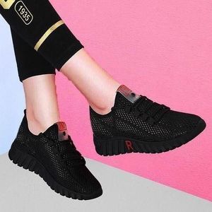 Women's Mesh Breathable Sneakers Shoes Black-EU 38
