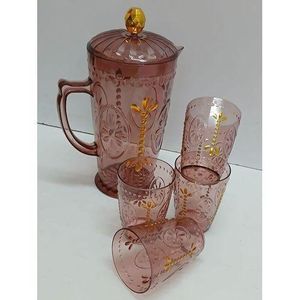 Acrylic Classic Water Jug and Glass Set – 5 Piece Set (2L Jug + 4 Tumblers)