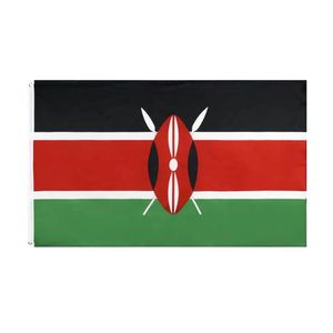 3pcsKenyan flag table topKenya Table Flag 4'' x 6'' - Kenyan Mini Desk Flag 100% Polyester 15 x 10 cm with 10'' Pole - Golden Spear symbol
