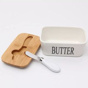 600ml Butter Dish with Lid Ceramics Butter Keeper Container with