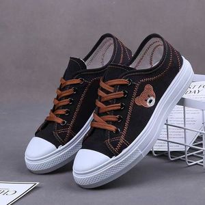 Women Canvas Shoes Women Sneakers Breathable And Non Slip-Black