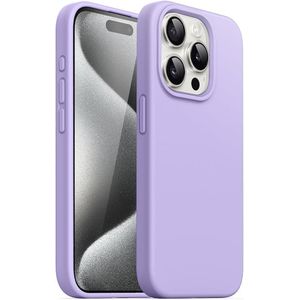 Soft Silicone Slim Fit Cover Anti-Scratch Shockproof Case for Apple iPhone 15 Pro - Purple