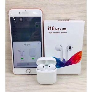 TWS Airpods Twins Bluetooth Earbuds Original I16 Max Airpods/Headphones/Earphones. Bluetooth V5.0 Earphone Touch Sensor True Stereo 10m Transmission Built in Mic Earbuds with Charging Case Sport Headset for all Bluetooth devices