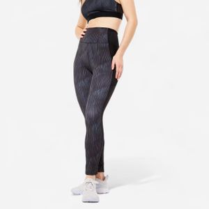 Domyos Women's Fitness Leggings with Pocket - Smoky Black