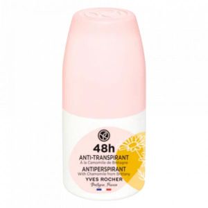 Yves Rocher  48H Chamomile Antiperspirant Roll-On 50ml  Organic Chamomile  Long-Lasting Protection