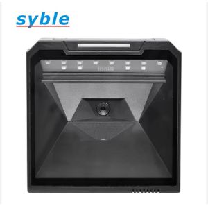 Syble  1D 2D QR Barcode Scanner, Handsfree USB Desktop Omnidirectional Automatic Sensing Barcode Reader, Wired Screen Scanning Bar Code Reader For Supermarket Library Retail Store POS
