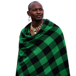 Multicolored Checked Maasai Shuka African Blanket Traditional  Fabric, 