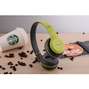 wireless FM  FM P47 Bluetooth 5.0 Wireless Mic TF Card An FM Radio GREEN