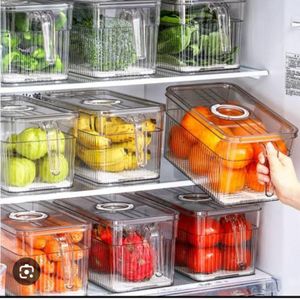 Accrylic food fridge container organizer 
