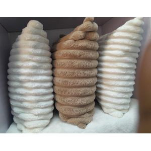 Set of 3 ultra soft faux fur ribbed pillow covers(cases)