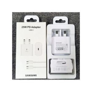 Samsung  25W USB-C Super Fast Charging Set: 25W PD Adapter + 1m Type-C to Type-C Cable - White