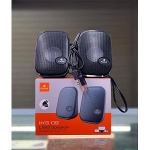 Kisonli KS-09 USB Multimedia Speakers for Laptop & Desktop – 2.0 Stereo Sound with Volume Control