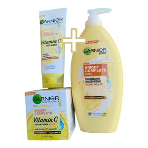 Beauty Bright Complete Vitamin C Face Wash +Bright Vitamin C Serum Cream + Brightening Moisturizing Serum bc